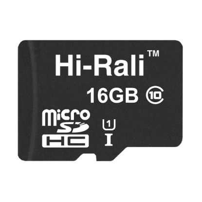  Зображення Карта пам`ятi MicroSDHC 16GB UHS-I Class 10 Hi-Rali (HI-16GBSD10U1-00) 